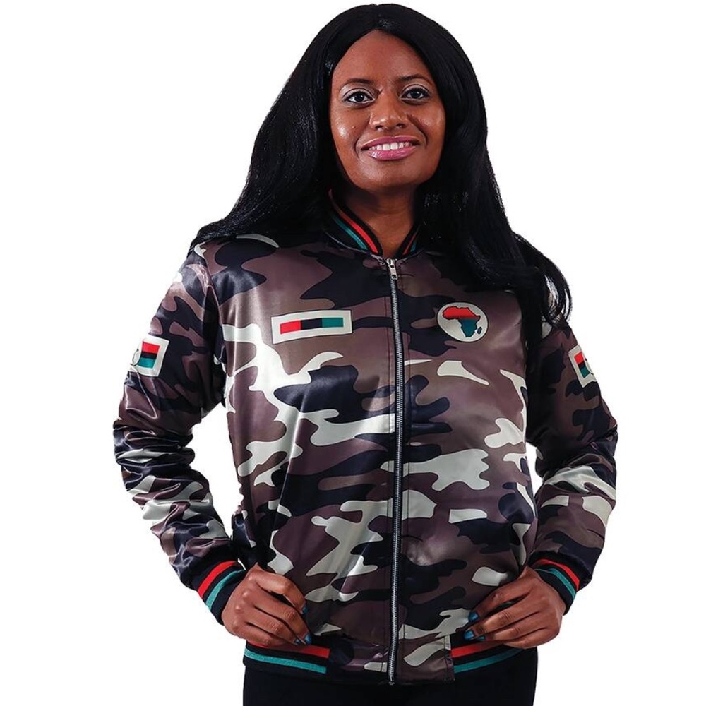 Woman's African Camo Jacket Sz: L